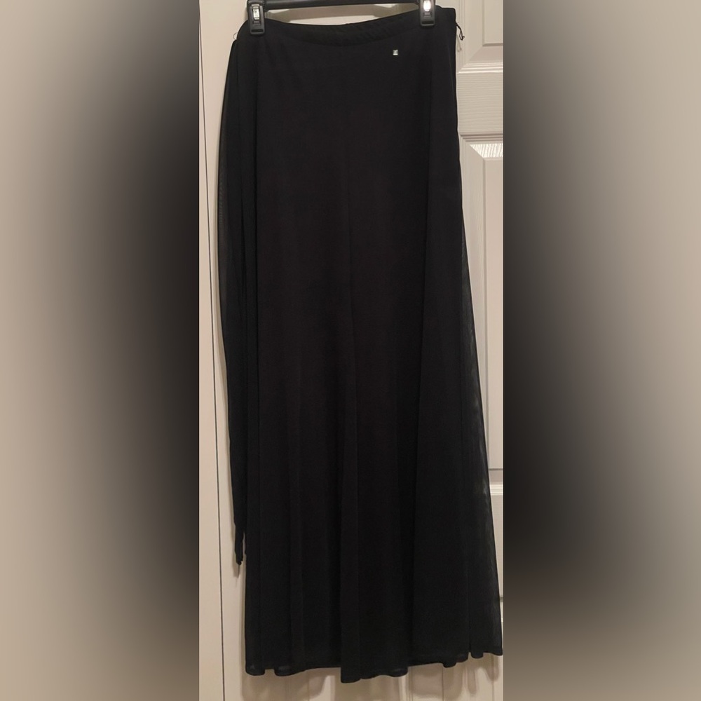 Wide Legged Flowy Dressy Black Pants, Size Medium